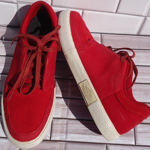 SIZE 9. Jordan V.5 Grown Low Gym Red leather /canvas sneakers shoes.